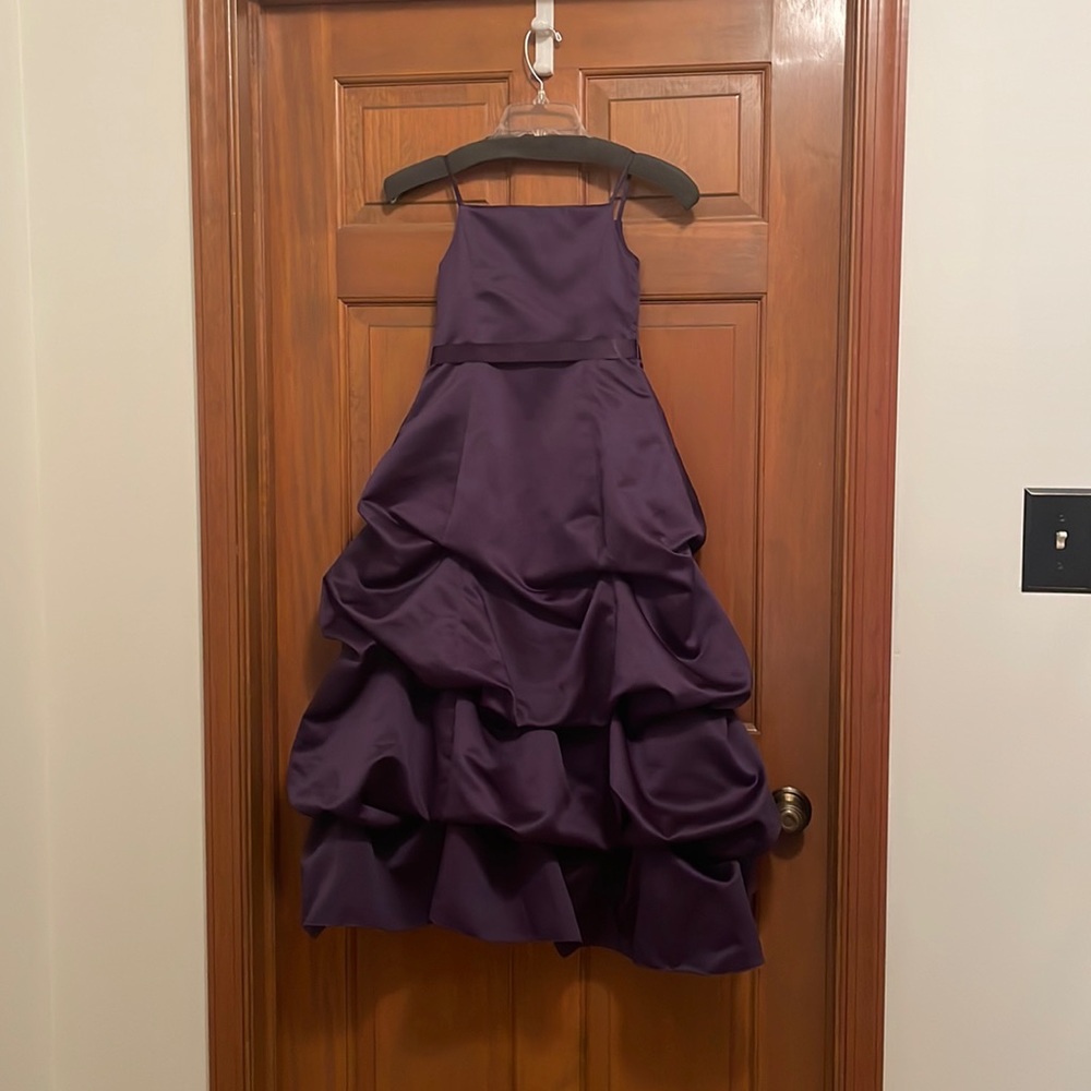David’s Bridal purple dress size 7 girls formal